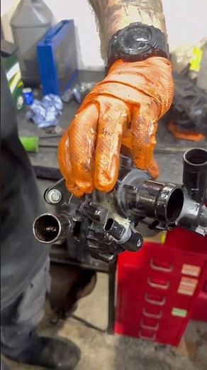 🌡️ Thermostat housing replacement.