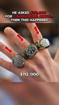 He asked $112,000 for 3 Super Bowl Rings…Then this happened #pawnstars #collectibles #superbowl