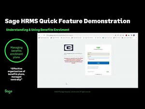 Sage HRMS Quick Feature - Completing the Benefits Enrolment Process for Organizations & Employees