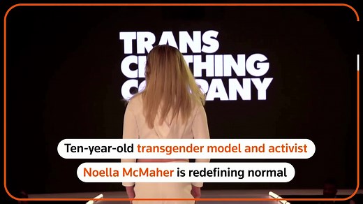 Ten-year-old transgender model and activist Noella McMaher wants people to know trans kids are no different from other kids https://reut.rs/3RNfBld #NYFW | Reuters