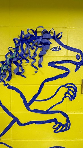 Did you know that dinosaurs all had awesome haircuts?! Mostly mohawks and mullets it turns out. At least that’s what today’s students decided. Look at this awesome collection of dino do’s. #tapeart #dinosaursrule #mohawk #mullet #hairenvy | Tape Art