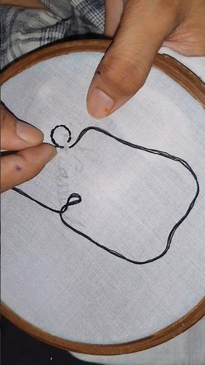 back stitch Embroidery #embroidery #name embroidery❤️