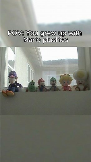 Childhood memories of playing with Mario plushies 🫧 #nostalgia