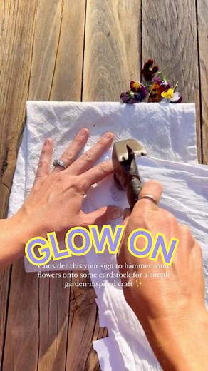 Hello Sunshine on Instagram: "The dreamiest summer project to try: pressed flower greeting cards to get your #GlowOn 🌼💌✨ Head over to @NorthWoodsFolk for more tips! 🎥: @northwoodsfolk"
