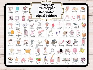 Everyday Digital Stickers, Pre-cropped Goodnotes Stickers (PNG) - Etsy