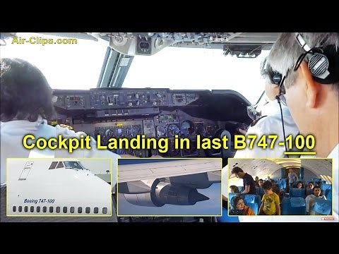 WORLD'S LAST Boeing 747-100: Iran Air Cockpit-landing, all cabins [AirClips full flight series]