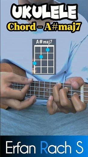 Basic 4 String Ukulele Chords - Chord A#maj7 #erfanrachs #shorts #yearofyou