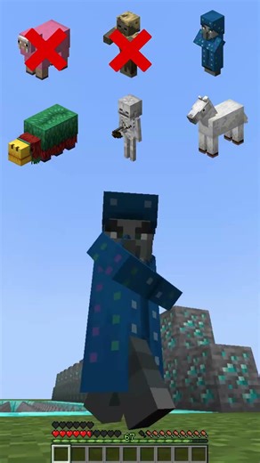 Minecraft Mob Thorn Test!🌵😱 Testing survival skills against the sharpest blocks🔥 #minecraft #shorts