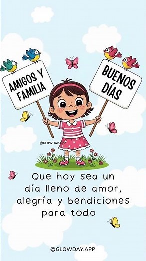 Que así sea para todos 🌼❤️ Buenos días, familia y amigos #BuenosDias #BuenDia #bonitodia GLOWDAY APP