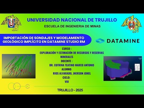 Importación de Sondajes y Creación de Modelo Implícito en Datamine Studio RM