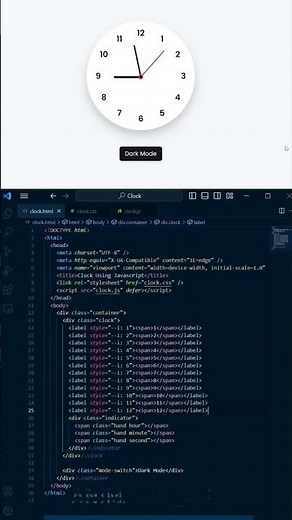 CREATE Your Own Analoguel Clock With HTML CSS And JavaScript!