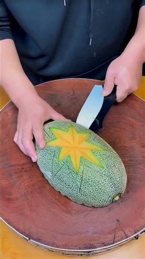 Melon Star Art ⭐🍈 | Easy & Satisfying Fruit Decoration