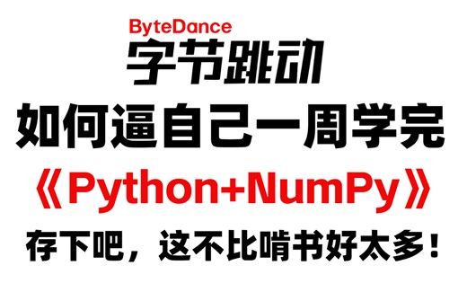 【太~完整了】字节内训师花一周讲完的NumPy教程！全程干货讲解，零基础自学必备！Python丨Matplotlib丨数据分析丨深度学习丨机器学习丨Pandas
