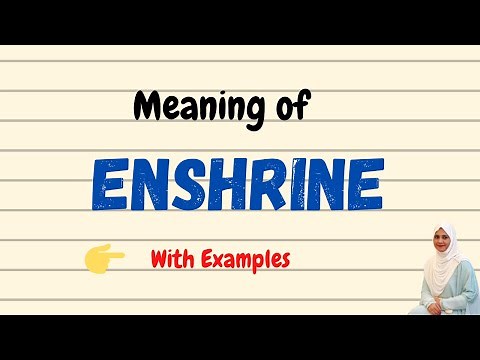Daily vocabulary | Enshrine Meaning | Vocabgram