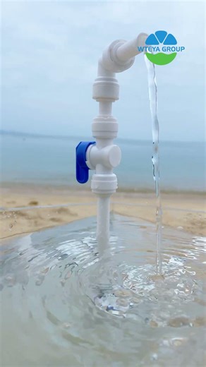 Not magic. Seawater RO does it: filter → press → separate. ⚙️ #SeawaterRO #ReverseOsmosisSystem #Sea