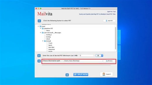 Mailvita Split PST for Mac Software is The Best Solution for Divide Large PST Files