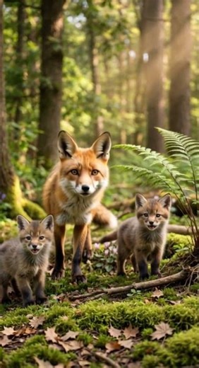 Into the Wild: A Mother’s Unbreakable Bond 🦊🌲