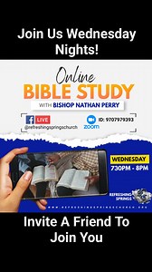📖 Join us online for Bible Study Tonight and every Wednesday Night at 7:30PM! Link to join us on zoom www.refreshingspringschurch.org/zoom | Refreshing Springs Church of God, West Chester Ohio