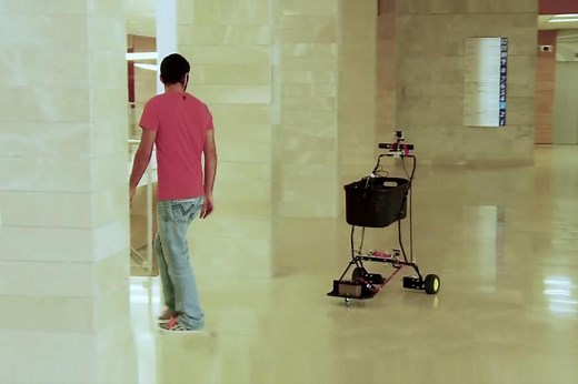 This Shopping Cart of the Future Creepily Follows You Around Stores
