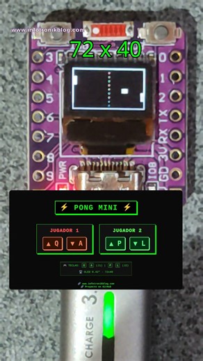 ESP32 Micro Pong 72x40