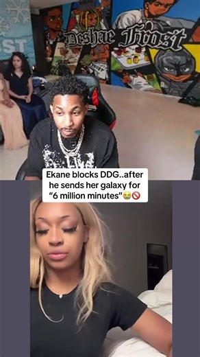 Ekane blocks DDG after he sends he a galaxy after crying on live👀😭 #ekane #ddg #viral #deshaefrost #fypシ