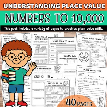 Place Value to 10,000 | 4 digit place value | Printable Worksheets for Grade 3