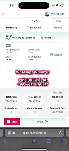 Deriv Bot Strategy Tested in 15 Minutes! #day1challenge #dbot #deriv #derivautomation