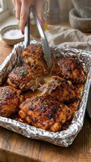 Crispy Baked Chicken Thighs 🥣🔥 #avasdailydishes #recipe #easyrecipe #food