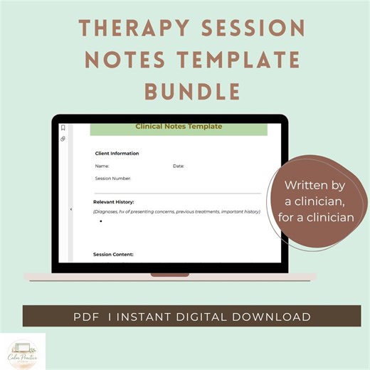Therapy Session Notes Template | Psychologist Notes | Clinical Documentation | SOAP Alternative | Mental Health Template - Etsy