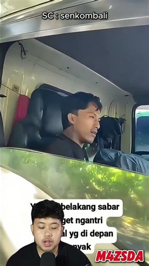 Viral! Truck Driver Falls Asleep, Causing Long Traffic Jam! #m4zsda #shortvideos #shorts #reaction