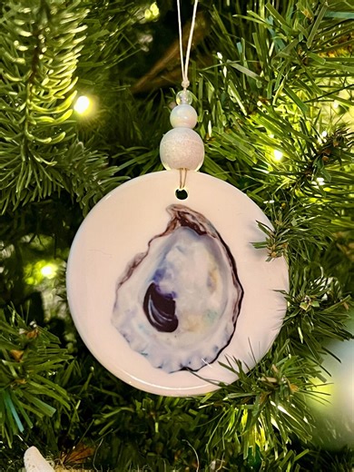 Oyster Shell Ceramic Ornament - Etsy