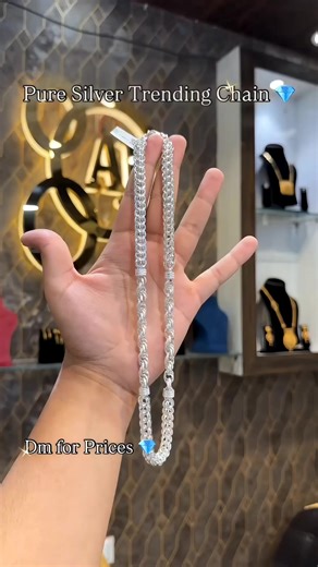 Pure 92.5 silver trending chain 💍 #silver #silver925💎 #silverjewelry #silverchain #foryou