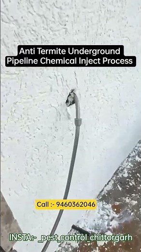 Anti Termite Underground Pipeline Chemical Inject Process | #pestcontrol #construction #termitespray