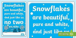 Snowflake Poem Display Poster
