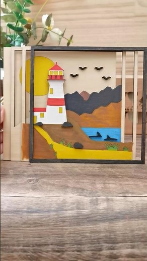 Laser Cutting a Multi-layered Lighthouse Art with NEJE Cutter!🤩