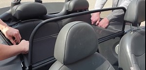 Wind Deflector for Mini R52 R57 (2004-2015) - Foldable - with Quick Release Fastener - Black | Windstop | Wind Blocker