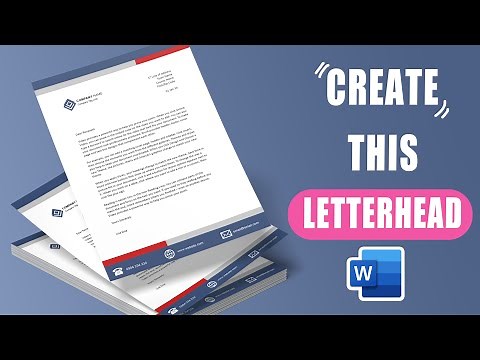 How to create a letterhead in Word Easy Tutorial