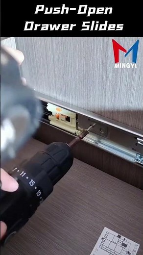 How to install push-open drawer slides | Kitchen cabinet design | Easy installation #shorts