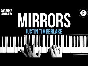 Justin Timberlake - Mirrors Karaoke SLOWER Acoustic Piano Instrumental Lyrics Cover LOWER KEY