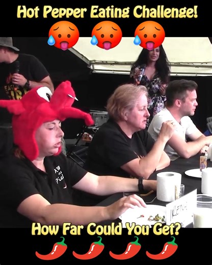 Chili Pepper Eating Competition from the UK! Could you WIN? 💥🌶🔥🥵😵👀 @ukchilliqueen @thelocalfoodfest #champion #CompetitiveEating #hotsauce #chillies #winner #chile #ukchilliqueen #FoodieEvent #LOF #streak #official #battle #superhot #champ #HotSauceLovers #FestivalSeason #manvsfood | League Of Fire
