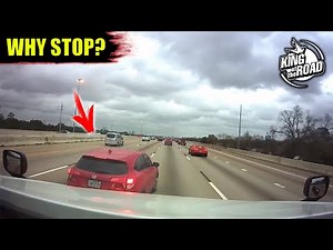 Brake Checks and cut off. Brake Check vs Semi Truck Driver.