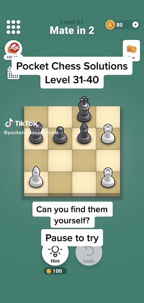 Pocket Chess Solutions Level 31-40