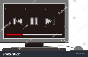 Pc Video Playback Screen Isolated Vector Stock Vector (Royalty Free) 1671623641 | Shutterstock