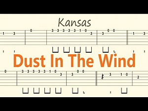 Dust In The Wind / Kansas / Guitar Solo Tab+BackingTrack