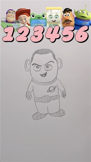 Drawing New Toy Story Character from Toy Story 5 !! 🤔🤔🤔トイストーリーの新しいキャラを描く #toystory #shorts