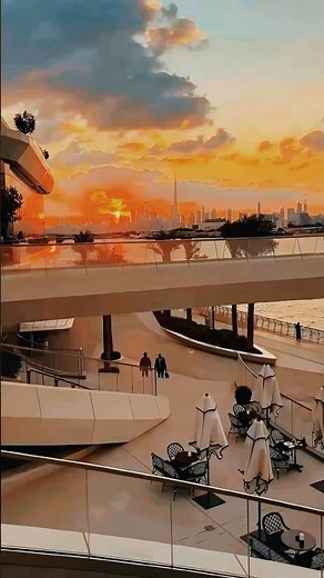 Dubai Sunset Skyline in 4K – Stunning Golden Hour View