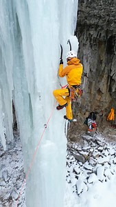 Bozeman has a ton of great ice climbing. Last year the classic Bingo Pillar formed fatter than usual and seen a lot of traffic. @joshuagarrigues ⛏⛏ | Ice Climbing