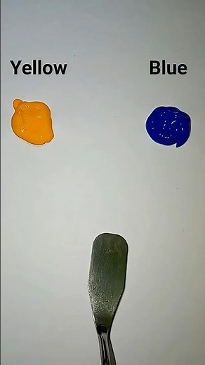 The easiest way to get an attractive green color | Yellow + Blue = Green | #shorts | color mixing