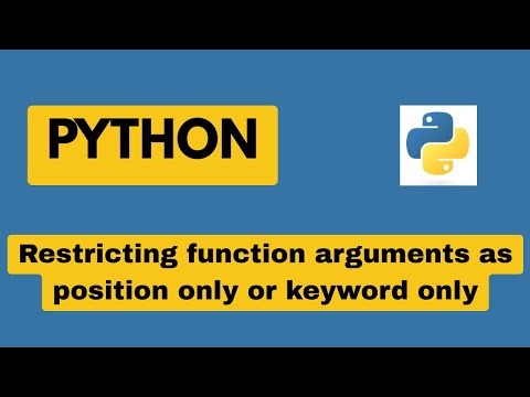 Restrict function arguments as position only or keyword only.