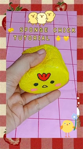 ✨🧽Sponge Chick SQUISHY Tutorial 🐥💛 | #papersquishy #tutorial #diy #unboxing #fakeorder #art #kawaii